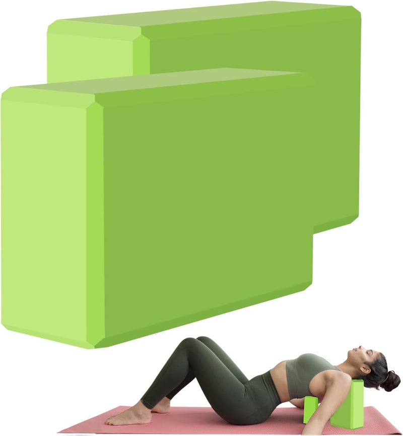 MBKHFLL Yoga Block - Supportive Latex-Free Eva Foam - Soft Non-Slip Surface with Beveled Edges for Yoga, Pilates, Meditation - Yoga Accessories for Stability, Balance, Deepen Stretches - Image 1